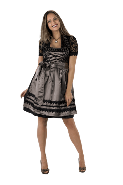Zwart Bruine Dirndl Jurk Oktoberfest Dames van Haus Huberts koop je bij Partywinkel