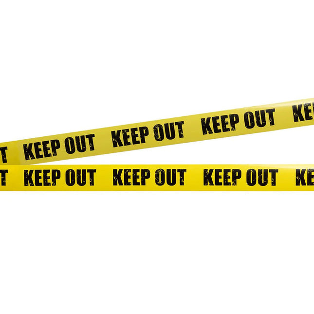 Zwart Gele Afzetlint Keep Out 6m van Boland koop je bij Partywinkel