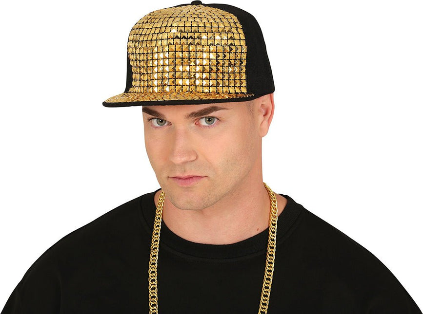 Zwart Gouden Pet van Fiestas Guirca koop je bij Partywinkel