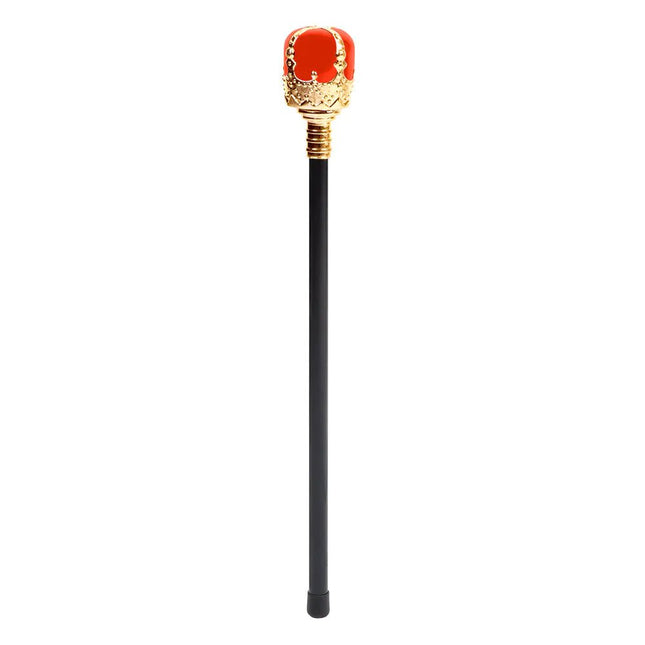 Zwart Gouden Scepter Koning 48cm van Boland koop je bij Partywinkel