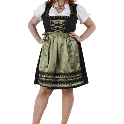 Zwart Groene Dirndl Jurk Oktoberfest Dames van Haus Huberts koop je bij Partywinkel