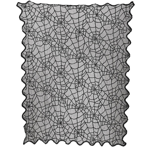 Zwart Halloween Tafelkleed Kant 1m van Fiestas Guirca koop je bij Partywinkel