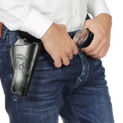 Zwart Holster Nep Leer van Wilbers & Wilbers koop je bij Partywinkel