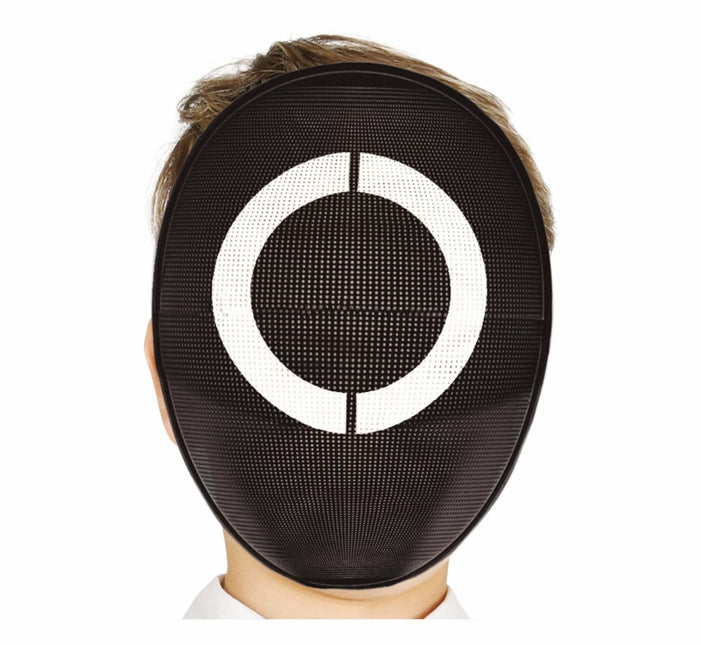 Zwart Masker Witte Circkel van Fiestas Guirca koop je bij Partywinkel