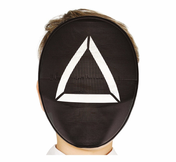 Zwart Masker Witte Driehoek van Fiestas Guirca koop je bij Partywinkel