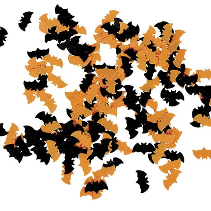 Zwart Oranje Halloween Tafelconfetti Vleermuizen van Fiestas Guirca koop je bij Partywinkel