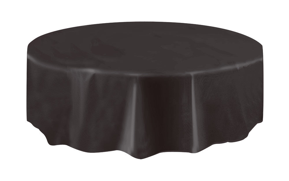 Zwart Tafelkleed Rond Compact 2,13m van Unique koop je bij Partywinkel