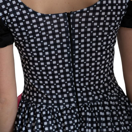 Zwart Witte Dirndl Jurk Oktoberfest Olivia van Partychimp koop je bij Partywinkel