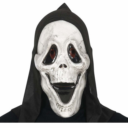 Zwart Witte Halloween Masker Spook van Fiestas Guirca koop je bij Partywinkel