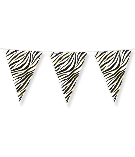 Zwart Witte Slinger Zebra Print 10m van Paper Dreams koop je bij Partywinkel