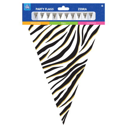 Zwart Witte Slinger Zebra Print 10m van Paper Dreams koop je bij Partywinkel