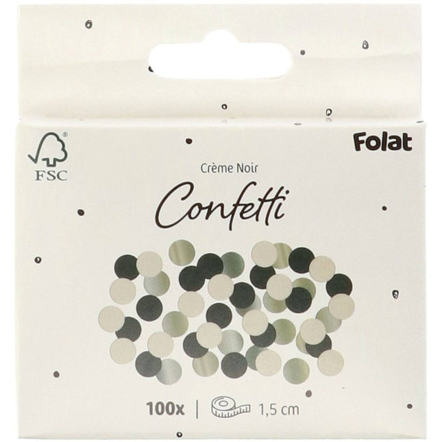 Zwart Zilveren Confetti Zwart 14gr van Folat koop je bij Partywinkel