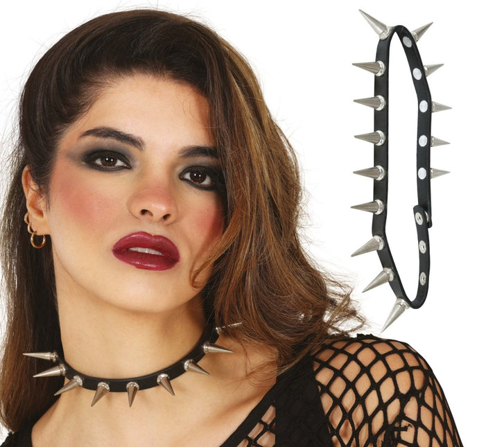 Zwart Zilveren Ketting Punk van Fiestas Guirca koop je bij Partywinkel