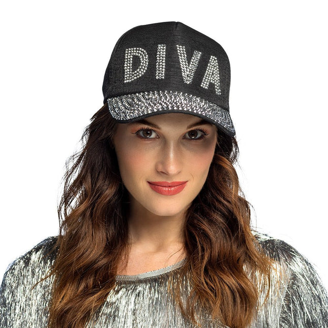 Zwart Zilveren Pet Diva Glitters van Boland koop je bij Partywinkel