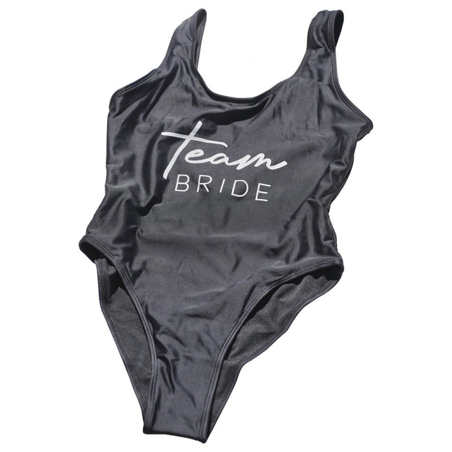 Zwarte Badpak Team Bride Maat S van Ginger Ray koop je bij Partywinkel