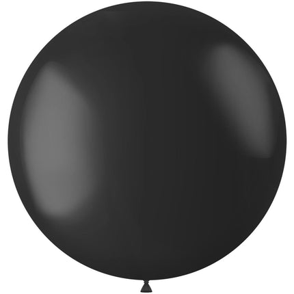 Zwarte Ballon Midnight Black 80cm van Folat koop je bij Partywinkel