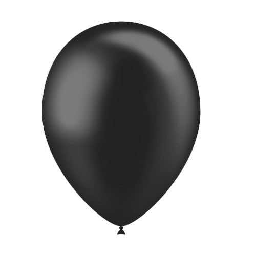 Zwarte Ballonnen Metallic 25cm 10st van Balloonia koop je bij Partywinkel
