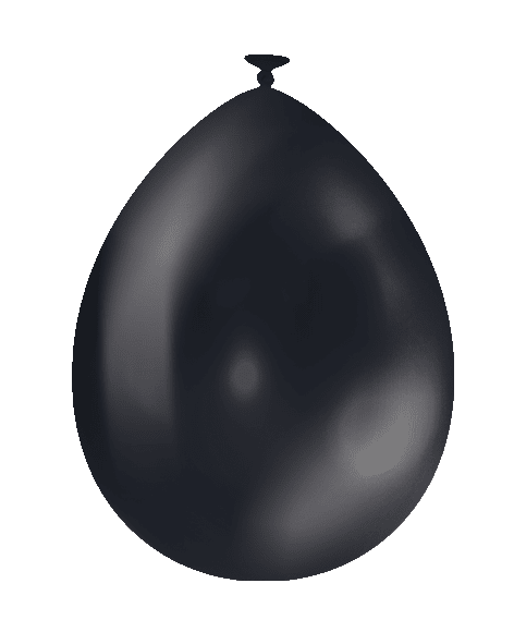 Zwarte Ballonnen Metallic 30cm 10st van Paper Dreams koop je bij Partywinkel