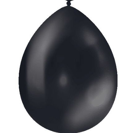 Zwarte Ballonnen Metallic 30cm 50st van Paper Dreams koop je bij Partywinkel