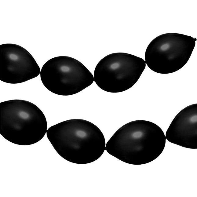Zwarte Ballonnenslinger Midnight Black 3m 8st van Folat koop je bij Partywinkel