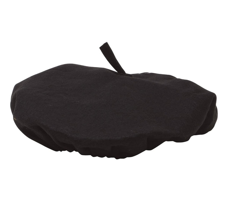 Zwarte Baret 26cm van Fiestas Guirca koop je bij Partywinkel