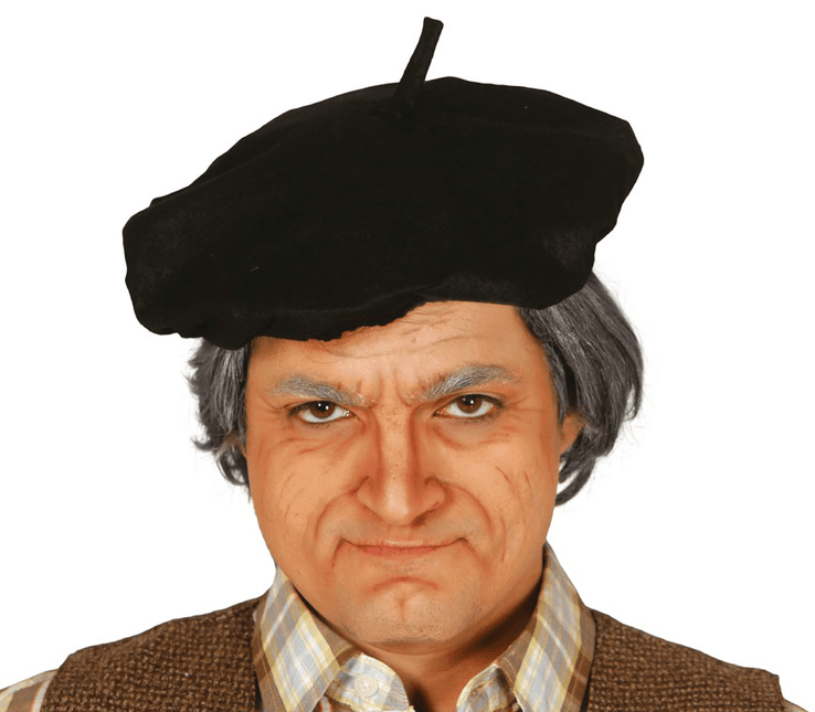 Zwarte Baret 26cm van Fiestas Guirca koop je bij Partywinkel