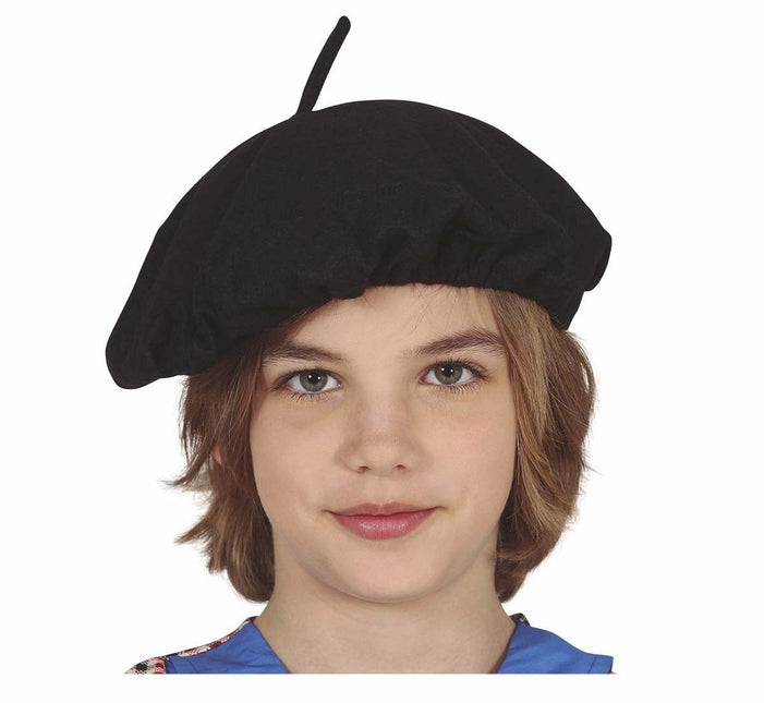 Zwarte Baret Kind van Fiestas Guirca koop je bij Partywinkel