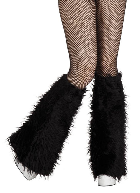 Zwarte Beenwarmers Pluche van Boland koop je bij Partywinkel
