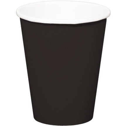 Zwarte Bekers Karton 350ml 8st van Folat koop je bij Partywinkel