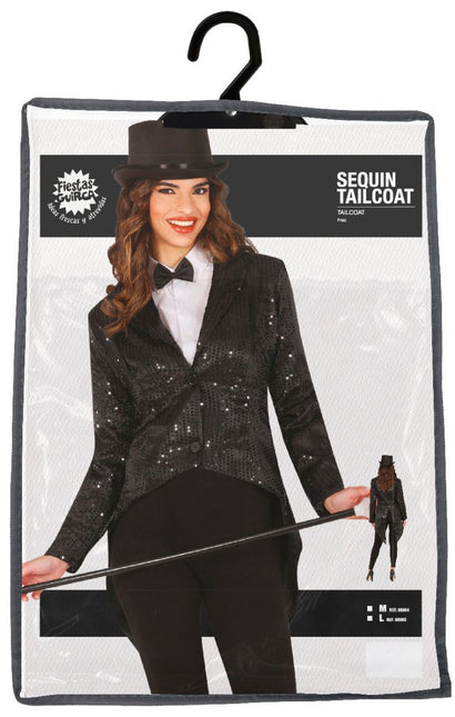 Zwarte Blazer Dames Pailletten van Fiestas Guirca koop je bij Partywinkel