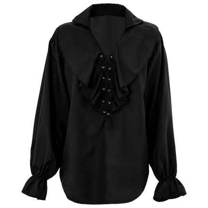 Zwarte Blouse Dames Piraten/Renaissance van Widmann koop je bij Partywinkel