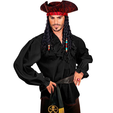 Zwarte Blouse Heren Piraten/Renaissance van Widmann koop je bij Partywinkel