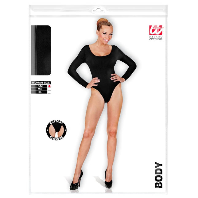 Zwarte Body Suit Dames van Widmann koop je bij Partywinkel