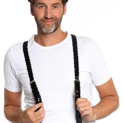 Zwarte Bretels Pailletten van Partychimp koop je bij Partywinkel