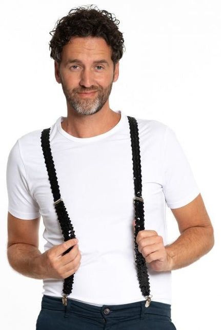 Zwarte Bretels Pailletten van Partychimp koop je bij Partywinkel