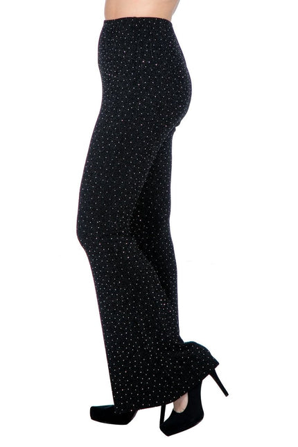 Zwarte Broek Dames Flared Glitter van Wilbers & Wilbers koop je bij Partywinkel