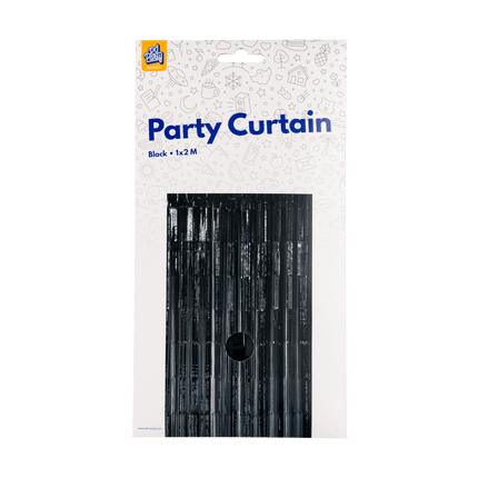 Zwarte Deurgordijn 2m van Paper Dreams koop je bij Partywinkel