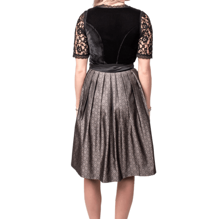 Zwarte Dirndl Jurk Oktoberfest Dames Velvet van Haus Huberts koop je bij Partywinkel
