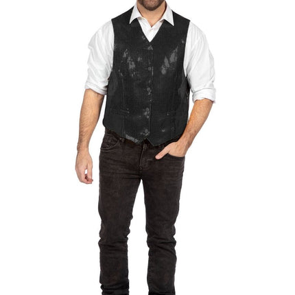 Zwarte Gilet Heren Pailletten van Wilbers & Wilbers koop je bij Partywinkel