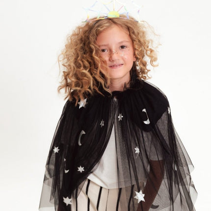 Zwarte Halloween Cape van Partydeco koop je bij Partywinkel