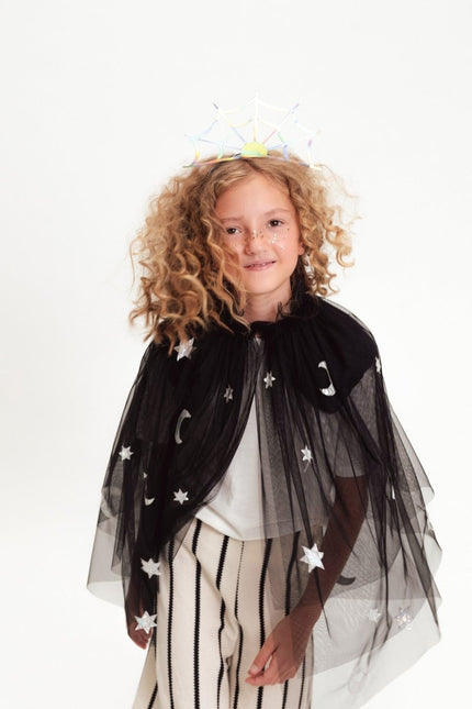Zwarte Halloween Cape van Partydeco koop je bij Partywinkel