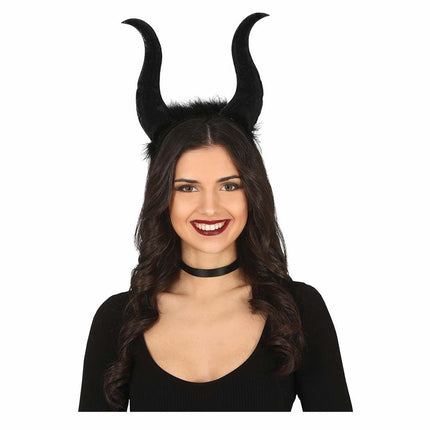 Zwarte Halloween Haarband Duivelhoorns van Fiestas Guirca koop je bij Partywinkel