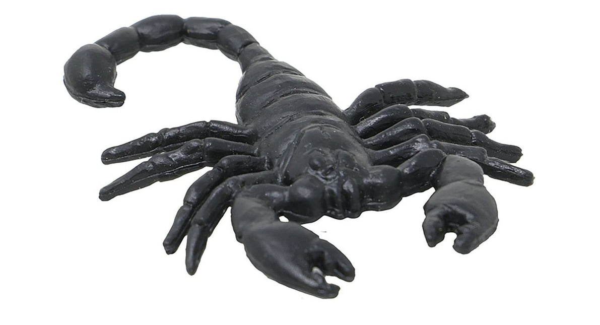 Zwarte Halloween Tafeldecoratie Schoerpioenen 6cm 7st van Fiestas Guirca koop je bij Partywinkel