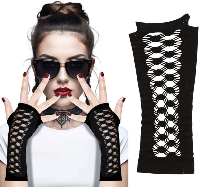 Zwarte Handschoenen Gothic van Fiestas Guirca koop je bij Partywinkel