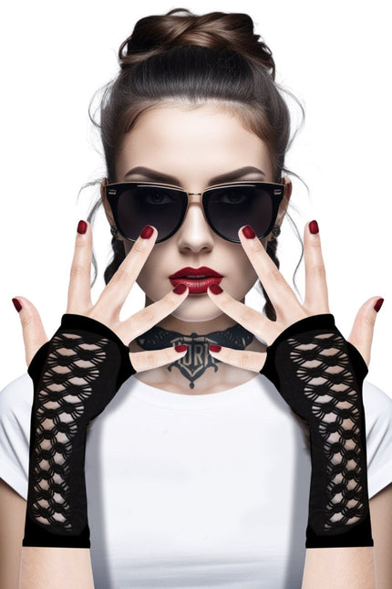 Zwarte Handschoenen Gothic van Fiestas Guirca koop je bij Partywinkel