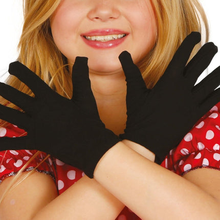 Zwarte Handschoenen Kind 2st van Fiestas Guirca koop je bij Partywinkel