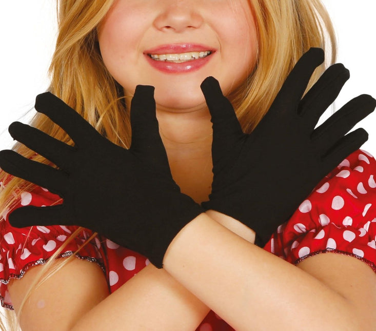 Zwarte Handschoenen Kind 2st van Fiestas Guirca koop je bij Partywinkel