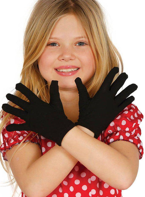 Zwarte Handschoenen Kind 2st van Fiestas Guirca koop je bij Partywinkel