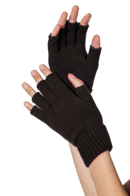 Zwarte Handschoenen Vingerloos van Wilbers & Wilbers koop je bij Partywinkel