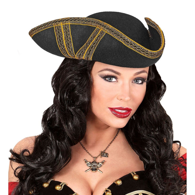 Zwarte Hoed Tricorn van Widmann koop je bij Partywinkel